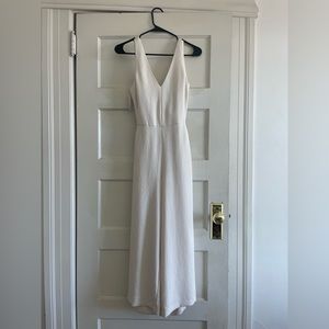 Wilfred white tank jumpsuit with tie back